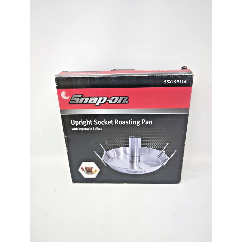 SNAP-ON Tools Upright Socket Beer Can Chicken Roasting Pan W/ Veggie Spikes NEW